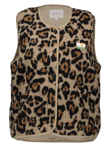 ONLY Teddyweste in Hellbraun/ Schwarz