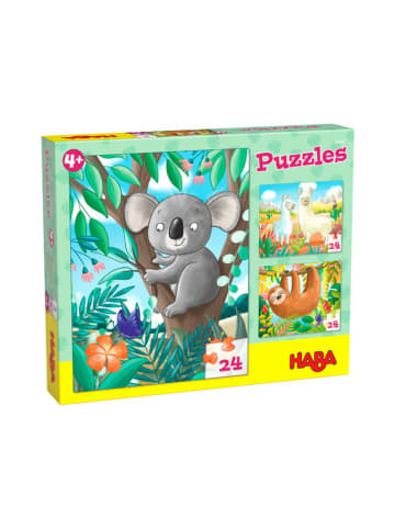 Haba 3x 24-delige puzzel "Koala, Faultier" - vanaf 4 jaar