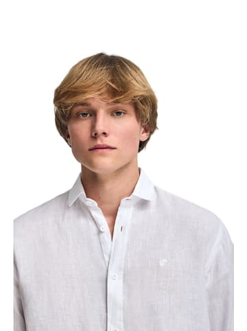Polo Club Leinen-Hemd - Regular fit - in Weiß