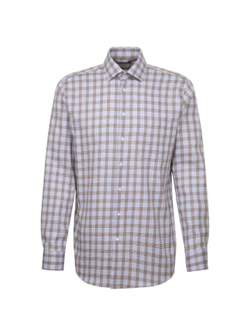 Seidensticker Koszula w kolorze błękitno-brązowym