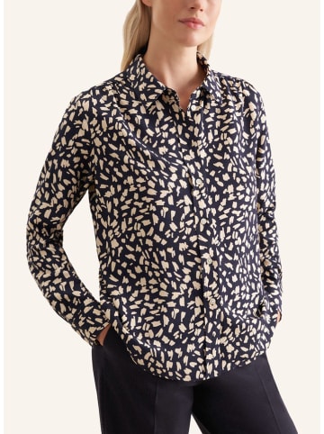 Seidensticker Bluse in Dunkelblau/ Creme