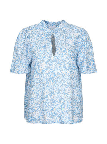 Seidensticker Bluse in Hellblau/ Weiß
