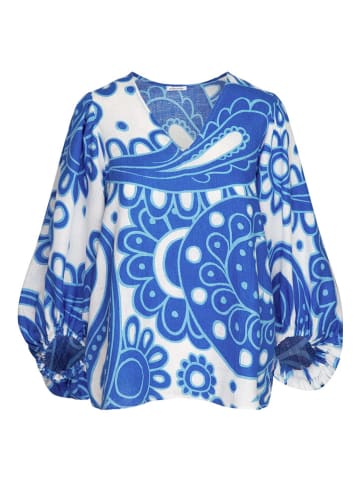 Seidensticker Bluse in Blau/ Weiß