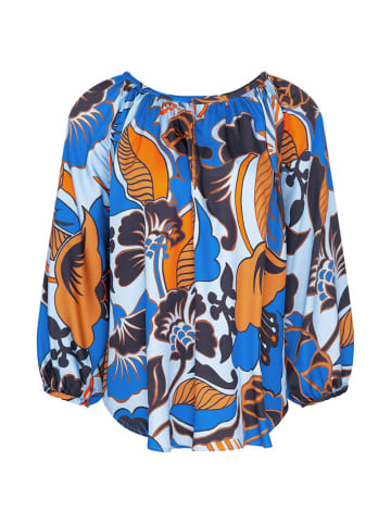 Seidensticker Bluse in Blau/ Camel