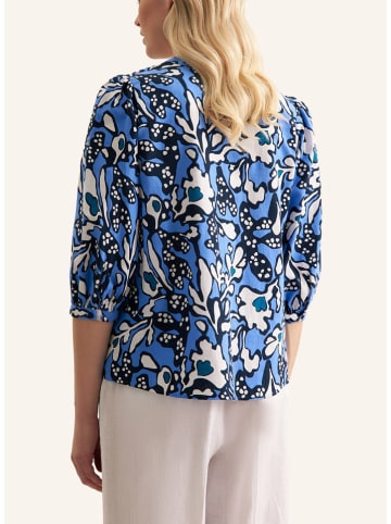 Seidensticker Bluse in Blau/ Schwarz/ Weiß