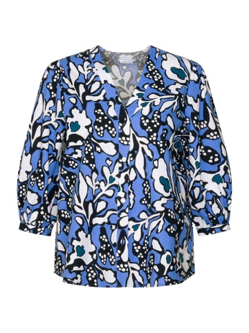 Seidensticker Bluse in Blau/ Schwarz/ Weiß