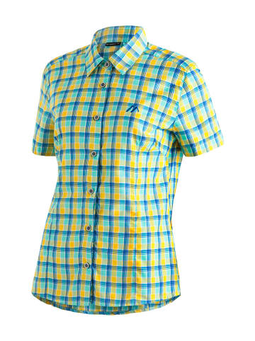 Maier Sports Funktionshemd "Philina" in Blau/ Grün/ Gelb