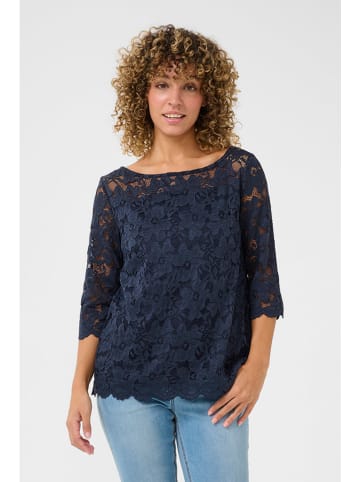 Cream Blouse donkerblauw