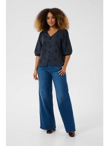 Cream Bluse in Dunkelblau