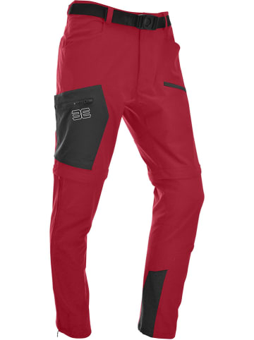 Maul Sport Zipp-Off-Trekkinghose "Eiger" in Rot/ Schwarz