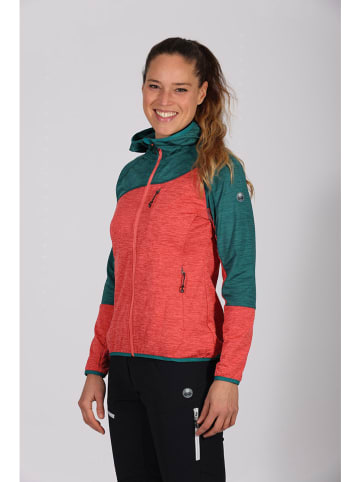 Maul Sport Fleecejacke "Riedlerspitz II" in Petrol/ Koralle