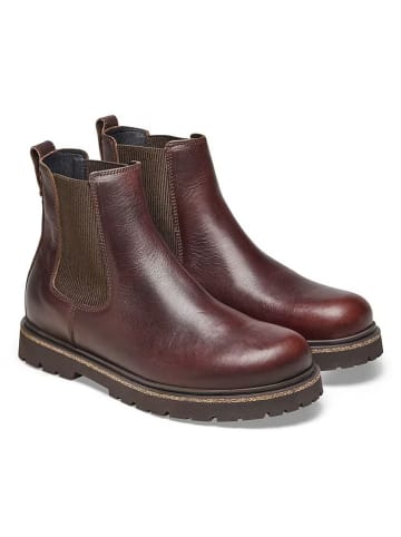 Birkenstock Leder-Chelsea-Boots "Highwood" in Braun - Weite S