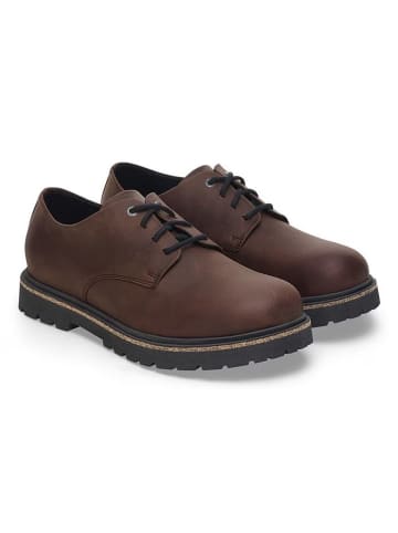 Birkenstock Skórzane trzewiki "Highwood" w kolorze brązowym