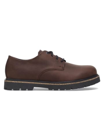 Birkenstock Leder-Schnürschuhe "Highwood" in Braun - Weite S