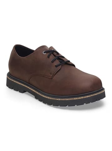 Birkenstock Leder-Schnürschuhe "Highwood" in Braun - Weite S