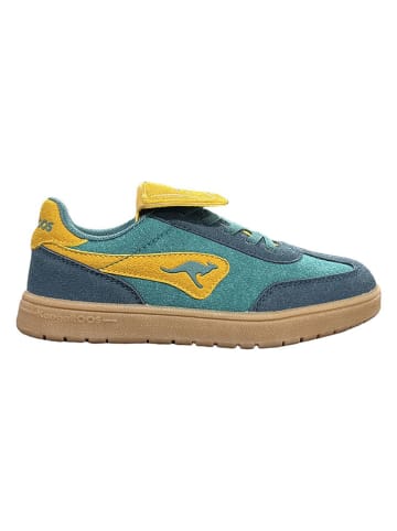 Kangaroos Sneakers "K-CA Bam Flap SD" in Blau/ Gelb