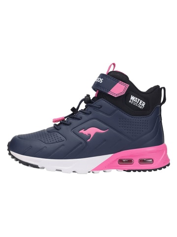 Kangaroos Sneakers "KX-Molbo Mid EV" in Dunkelblau/ Pink