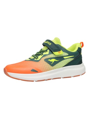 Kangaroos Sneakersy "KB-Pang EV" w kolorze zielono-pomarańczowo-żółtym