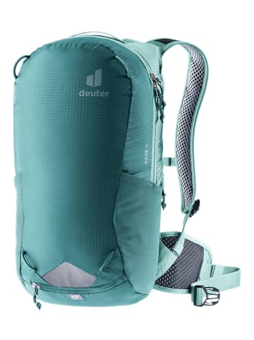 Deuter Plecak rowerowy "Race 8" w kolorze turkusowym - 22 x 43 x 14 cm