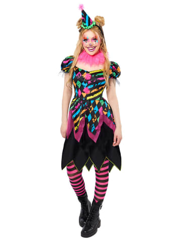 amscan 3-delig kostuum "Funhouse Horror Clown'' zwart/meerkleurig