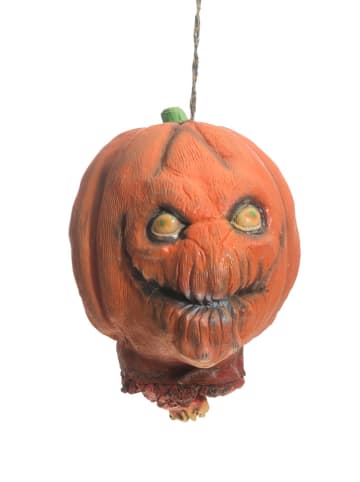 CHAKS Decohanger "Pumpkin Head'' oranje - (B)19 x (H)21 x (D)17 cm