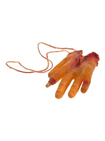 CHAKS Zawieszka dekoracyjna "Blooded Hand" w kolorze pomarańczowym - 15,5 x 9,5 x 3cm