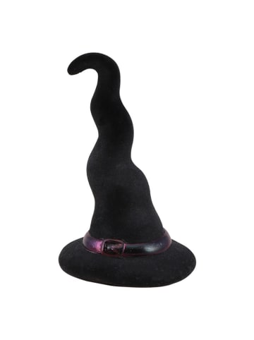 CHAKS Figurka dekoracyjna "Witch Hat" w kolorze czarnym - 10 x 16 x 9,5 cm