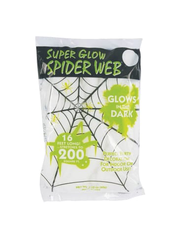 CHAKS Künstliches Spinnennetz ''Glow in the Datk'' in Weiß - 60 g