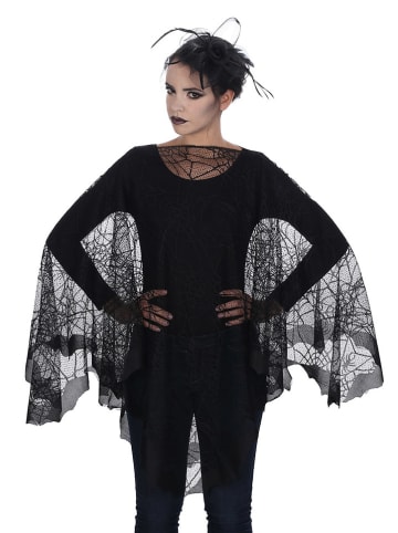 CHAKS Kostuumponcho "Spider Web" zwart