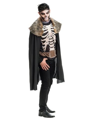 CHAKS 2tlg. Kostüm ''King Skeleton'' in Schwarz
