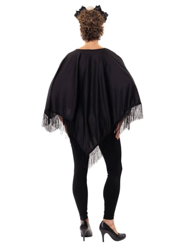 Party x People Kostümponcho ''La Catrina'' in Schwarz/ Bunt