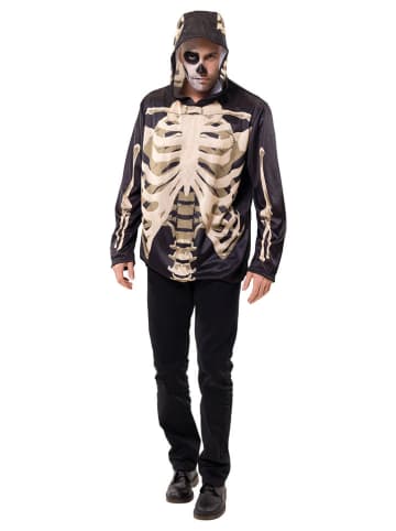 Party x People Kostuumsweatshirt "Skelet" zwart
