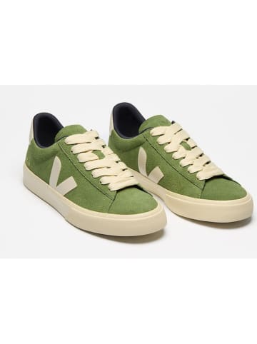 Veja Leder-Sneakers "Campo Bold" in Grün