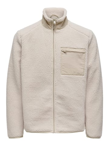 ONLY & SONS Fleece jas "Dallas" beige