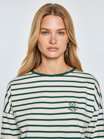 BIG STAR Longsleeve "Alerra" in Creme/ Grün