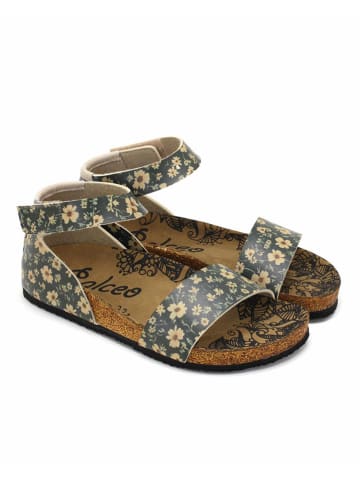 Calceo Sandalen zwart/geel
