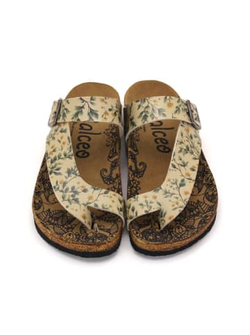 Calceo Teenslippers geel/groen