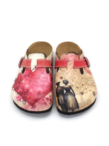 Calceo Clogs beige/roze