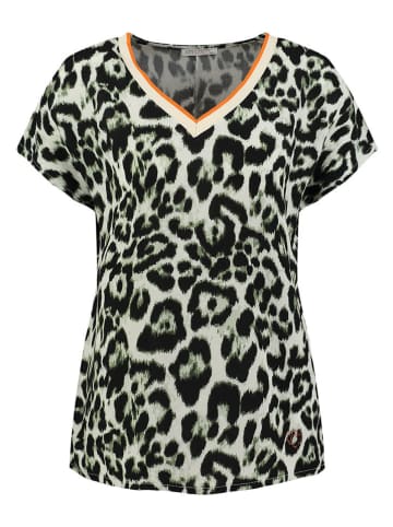 KEY LARGO Shirt "Lips" in Hellgrün/ Schwarz