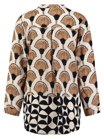 KEY LARGO Bluse "Ginkgo" in Creme/ Hellbraun