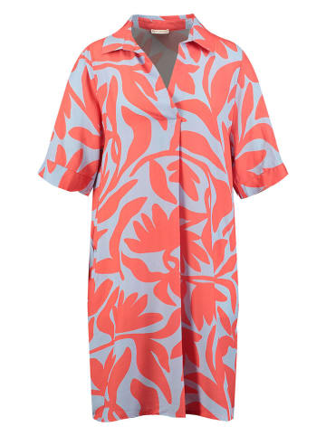 KEY LARGO Kleid "Tree" in Koralle/ Hellblau