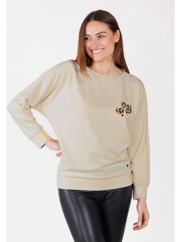 KEY LARGO Sweasthirt "Leopard" in Beige