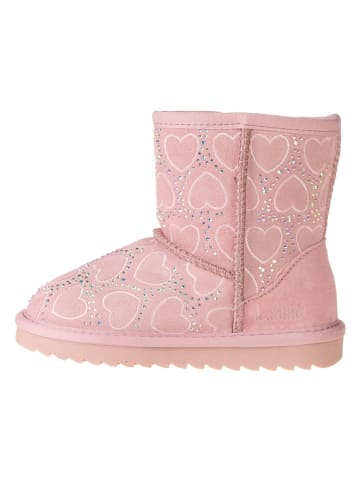 lamino Leder-Boots in Rosa