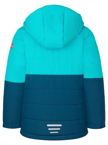 Trollkids Ski-/ Snowboardjacke "Hemsedal" in Dunkeltürkis/ Hellblau