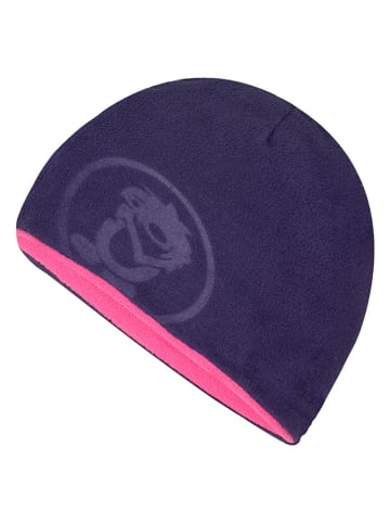 Trollkids Wende-Beanie "Finnmark" in Lila/ Pink
