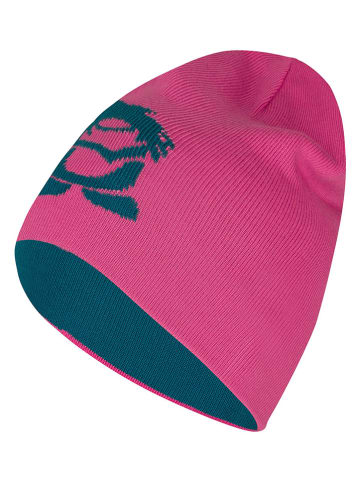 Trollkids Dwustronna czapka beanie "Troll" w kolorze różowo-turkusowym