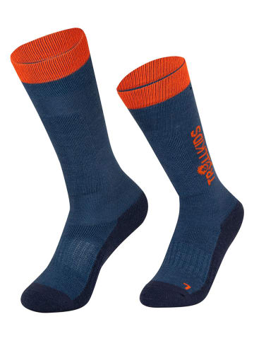 Trollkids 2er-Set: Ski-/ Snowboardsocken "Kids Ski" in Dunkelblau