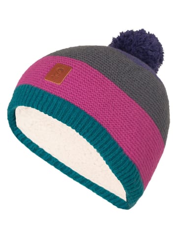 Trollkids Mütze "Gryllefjord" in Pink/ Petrol