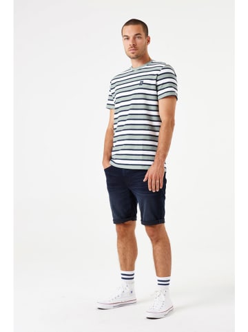 Garcia Shirt groen/donkerblauw/wit