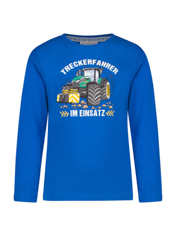 Salt and Pepper Longsleeve "Tractor" in Blau